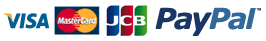 VISA MasterCard JCB AmericanExpress PayPal